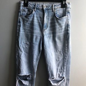 H&M high waist ripped skinny jeans